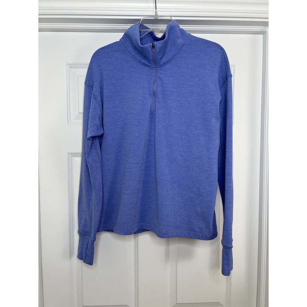 Outdoor Voices Women's Periwinkle Blue Quarter Zip Pullover Sweatshirt Size L